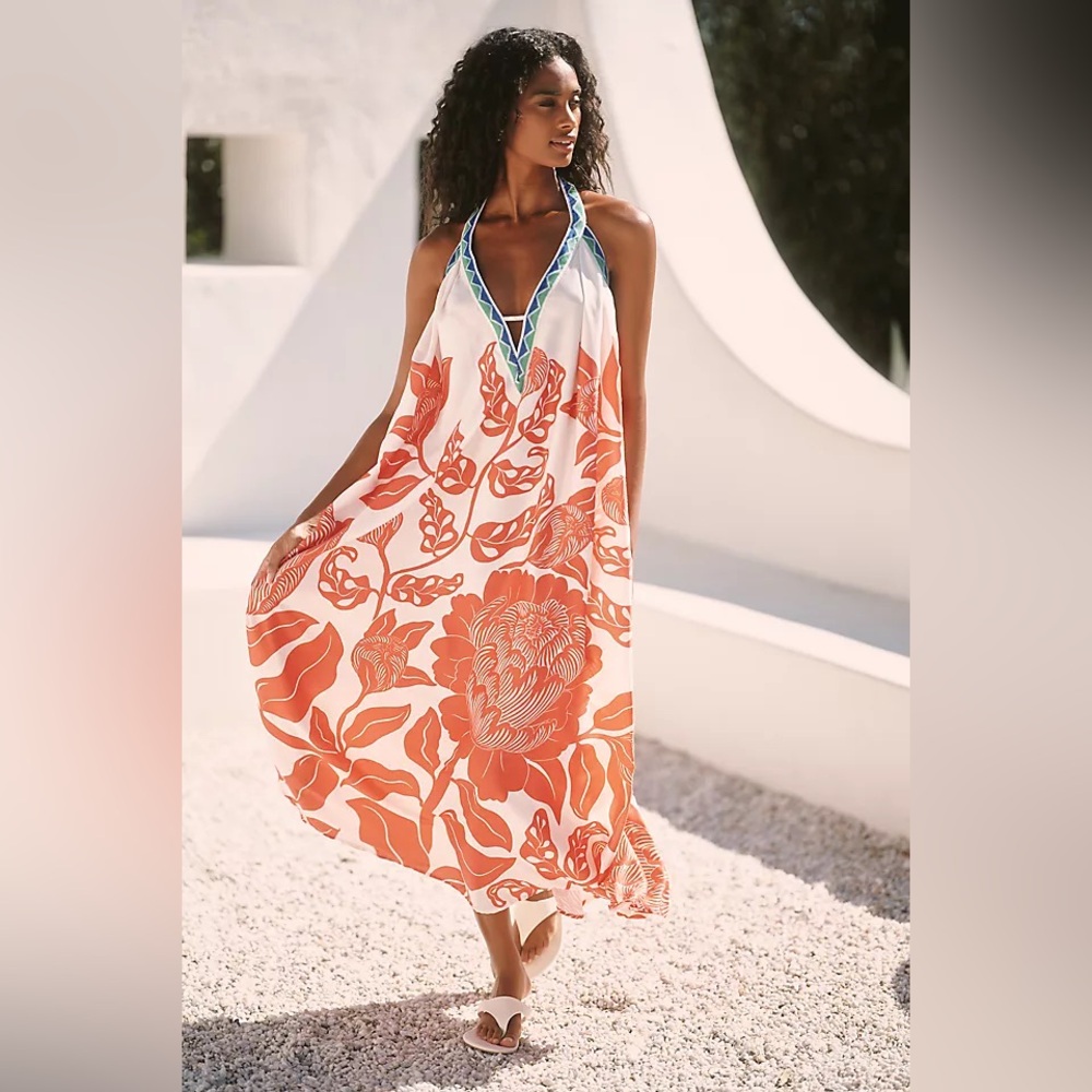 Anthropologie Celadine x Grace Gillespie Silky Midi dress NWOT